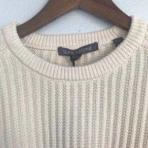 SLATE & STONE Raglan Sleeve Cotton Sweater